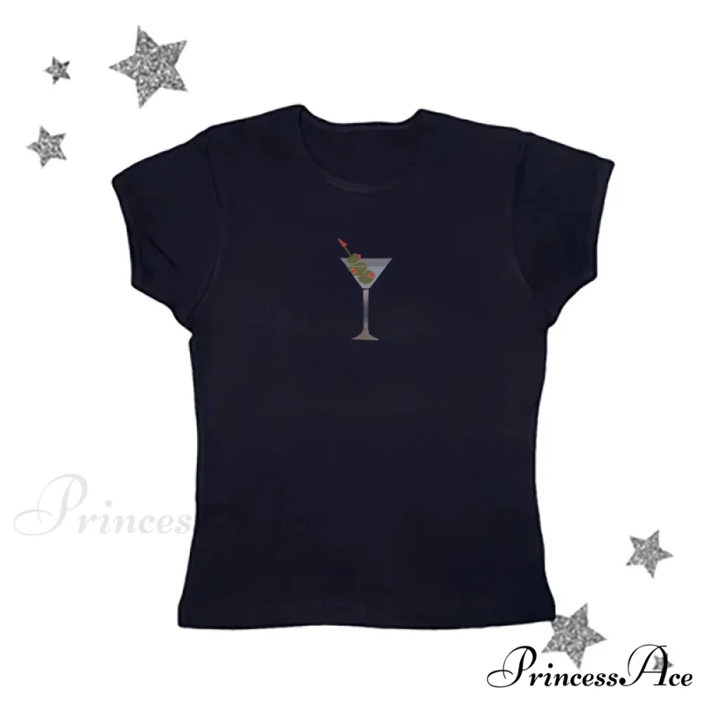 Cocktail Elegant Graphic Tee - Image 3