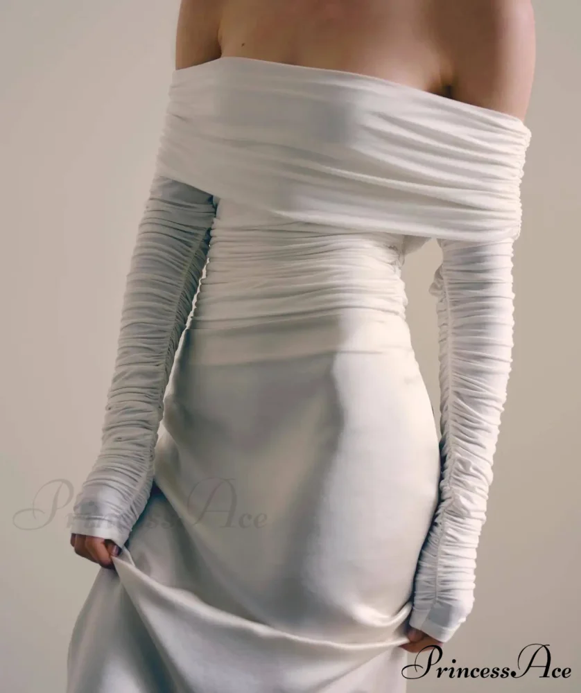 Ruched Off-Shoulder Stylish Long Sleeve Top - Image 5
