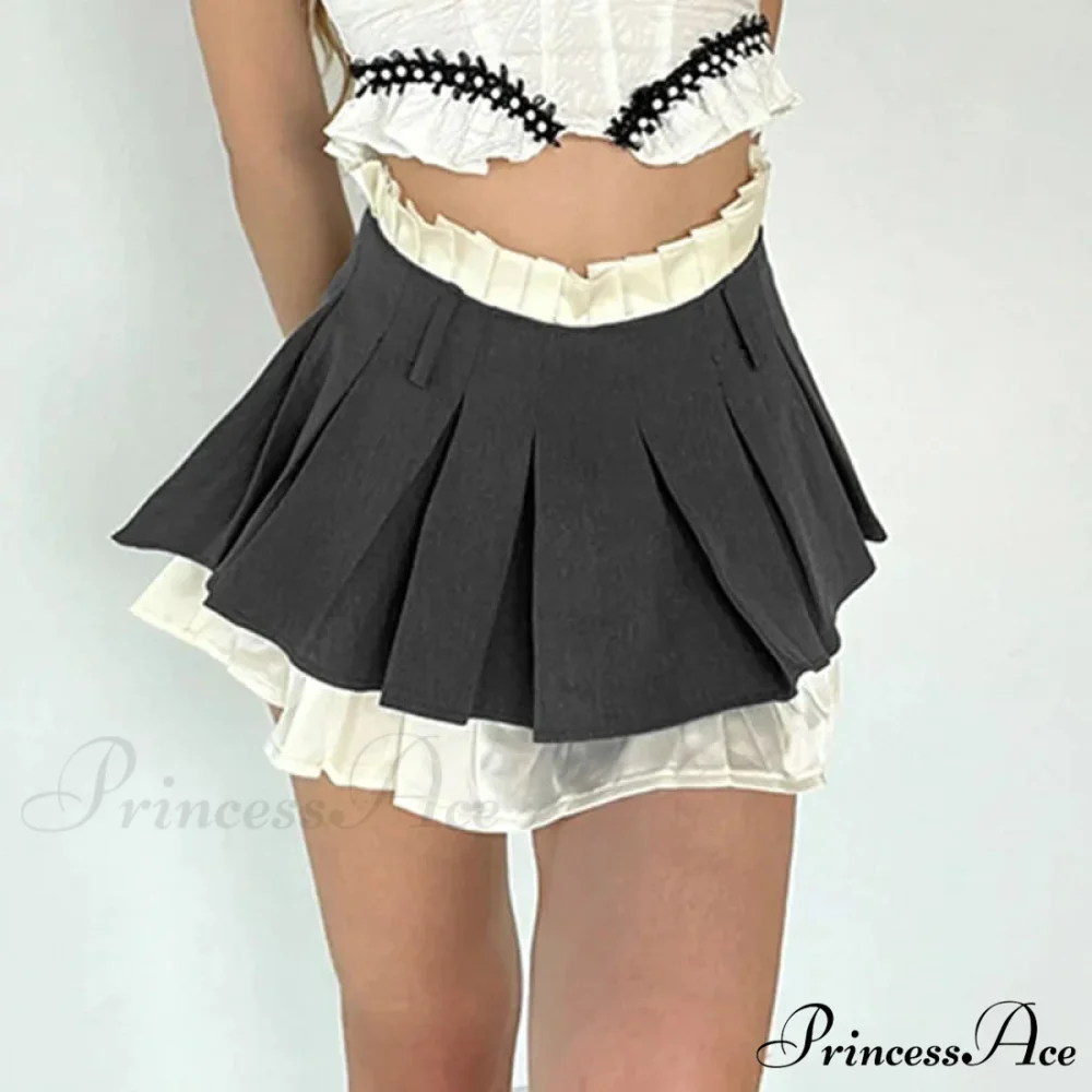 Layered High-Waisted Stylish Mini Skirt - Image 11