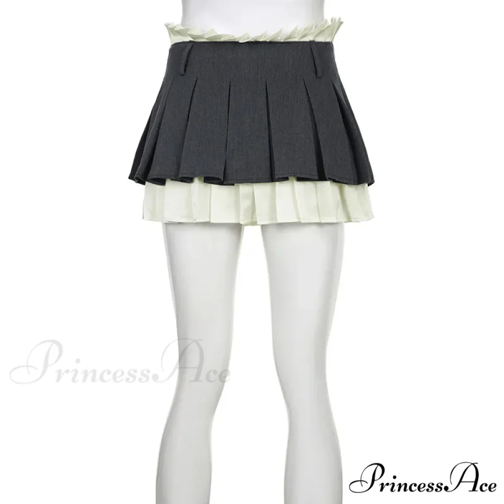 Layered High-Waisted Stylish Mini Skirt - Image 4