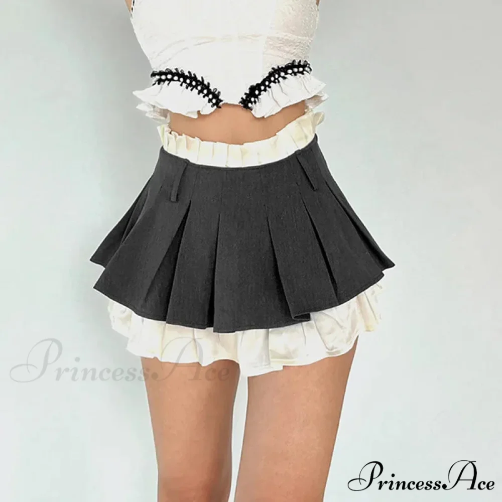Layered High-Waisted Stylish Mini Skirt - Image 8