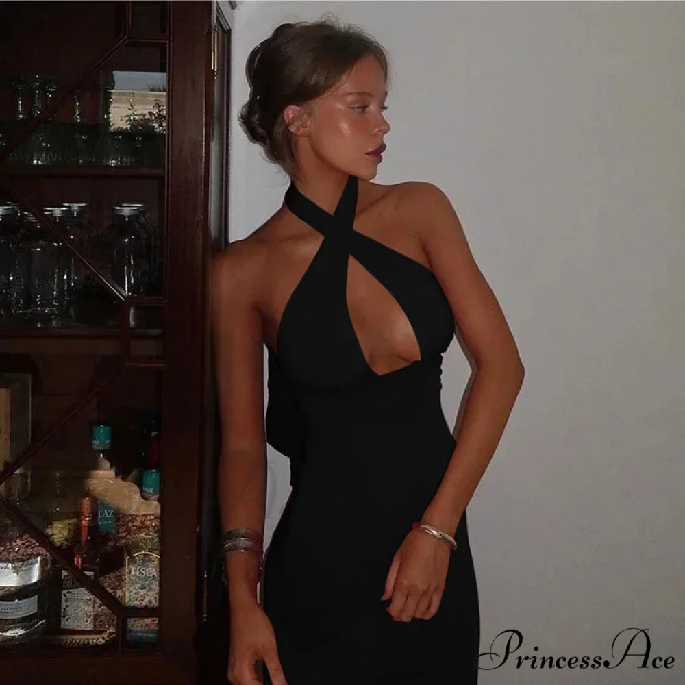Deep V-Neck Bandage Charming Backless Mini Dress - Image 14