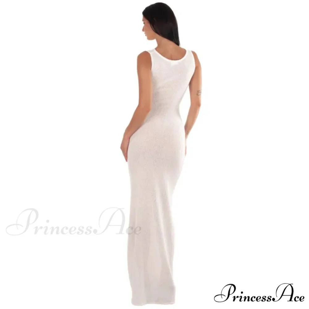 Ribbed Knit Bandeau Charming Sleeveless Midi Dress - Image 16