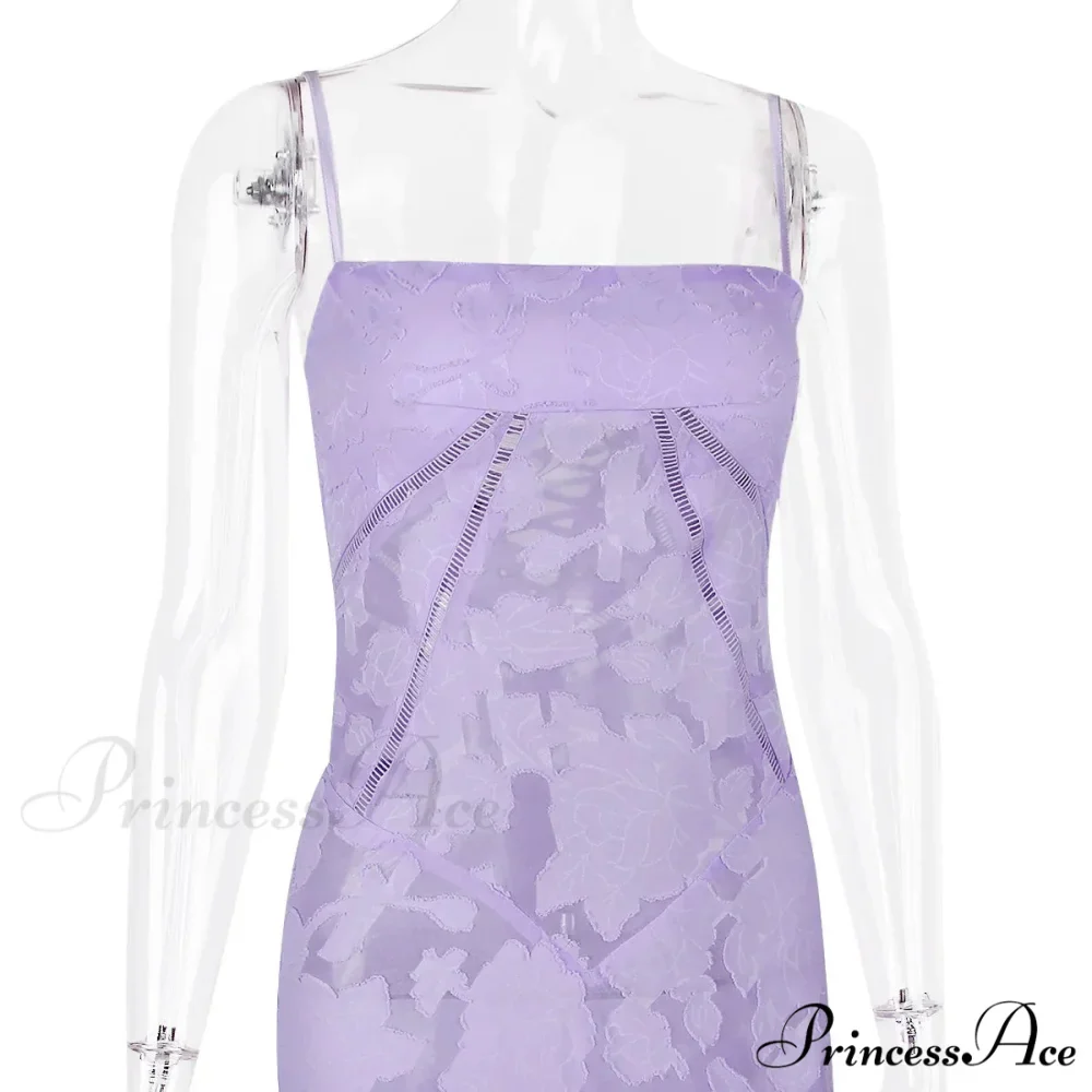 Floral Print Stylish Sheer Maxi Dress - Image 23