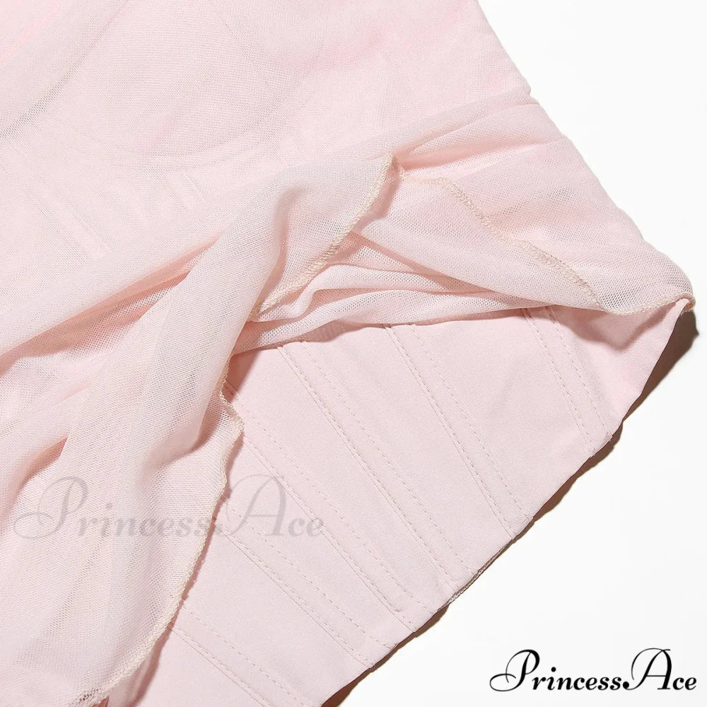 Pink Mesh Stylish Tube Corset Top - Image 13