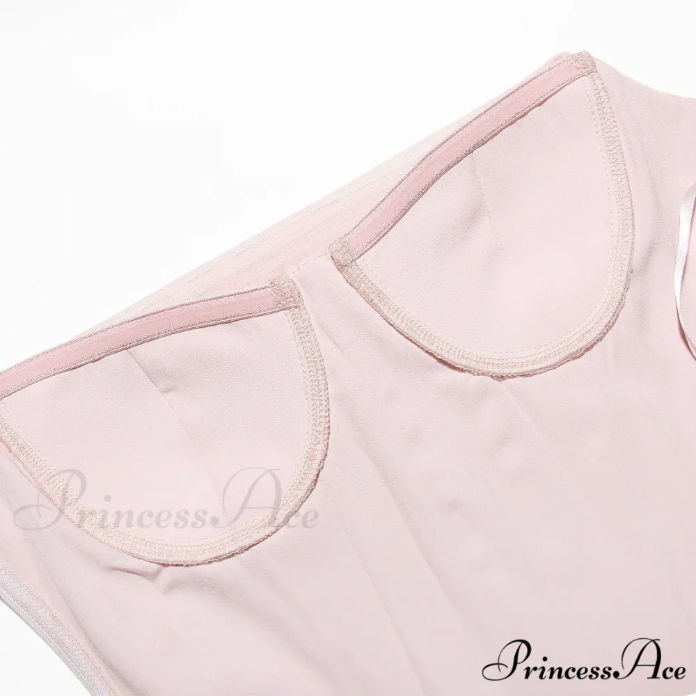 Pink Mesh Stylish Tube Corset Top - Image 14