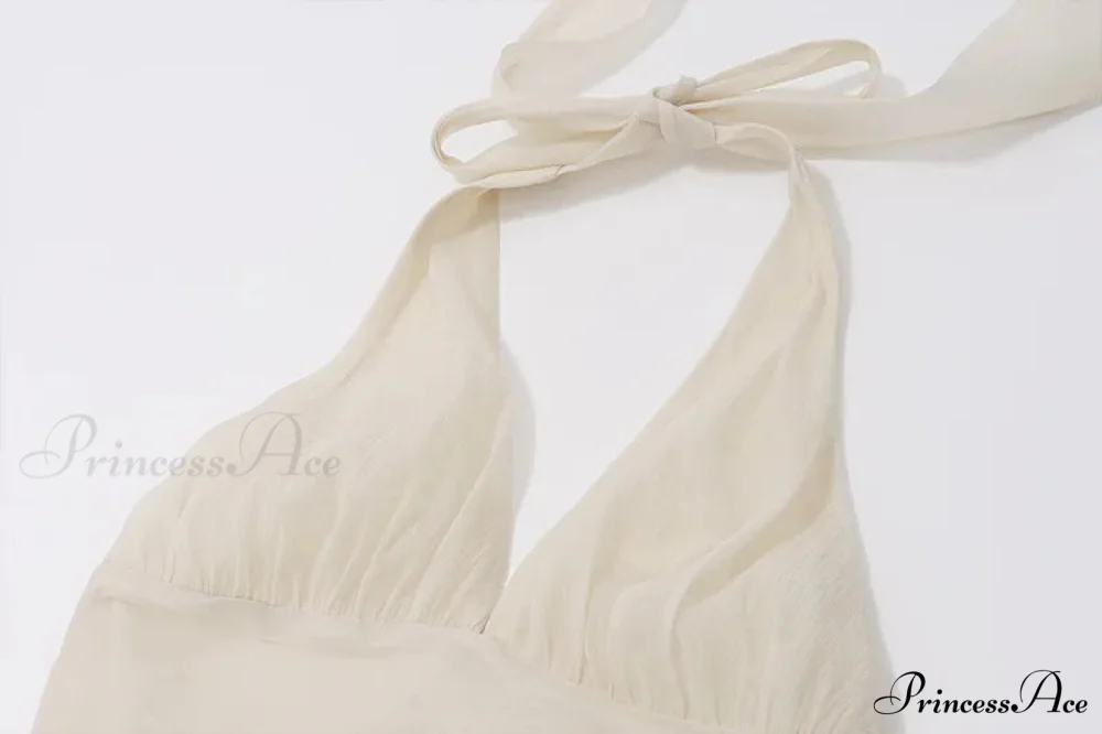 Ruched V-neck Bralette And Graceful Frill Mini Skirt Set - Image 13