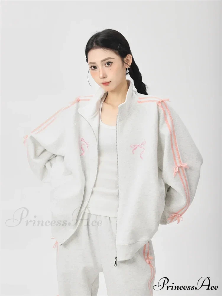 Bow Elegant Tracksuit Set - Image 2