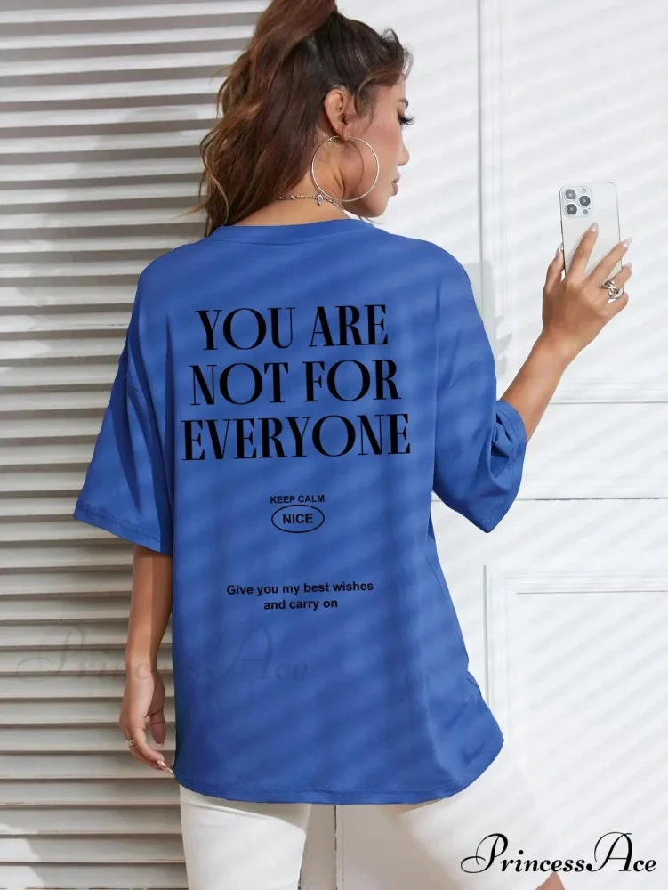 Graphic Back Letter Charming Print Crew Neck T-Shirt - Image 11
