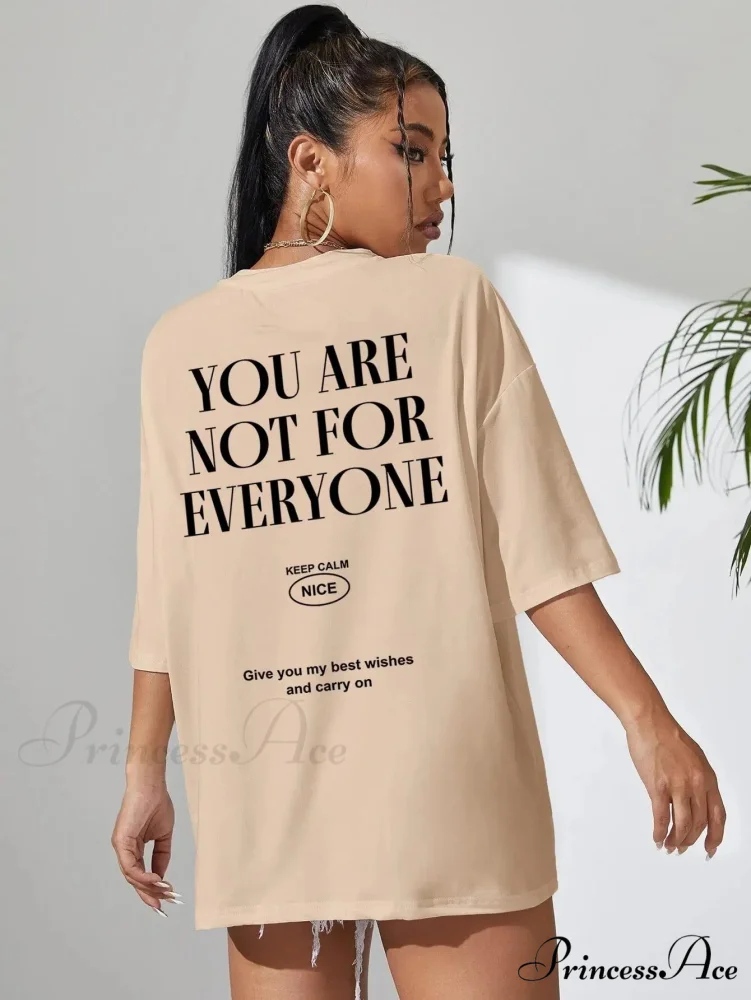 Graphic Back Letter Charming Print Crew Neck T-Shirt - Image 7