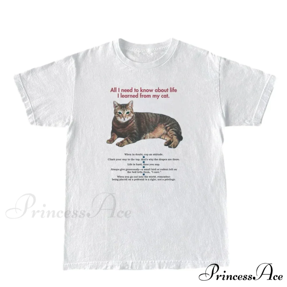Cat Elegant Quotes GraphicT-Shirt - Image 3
