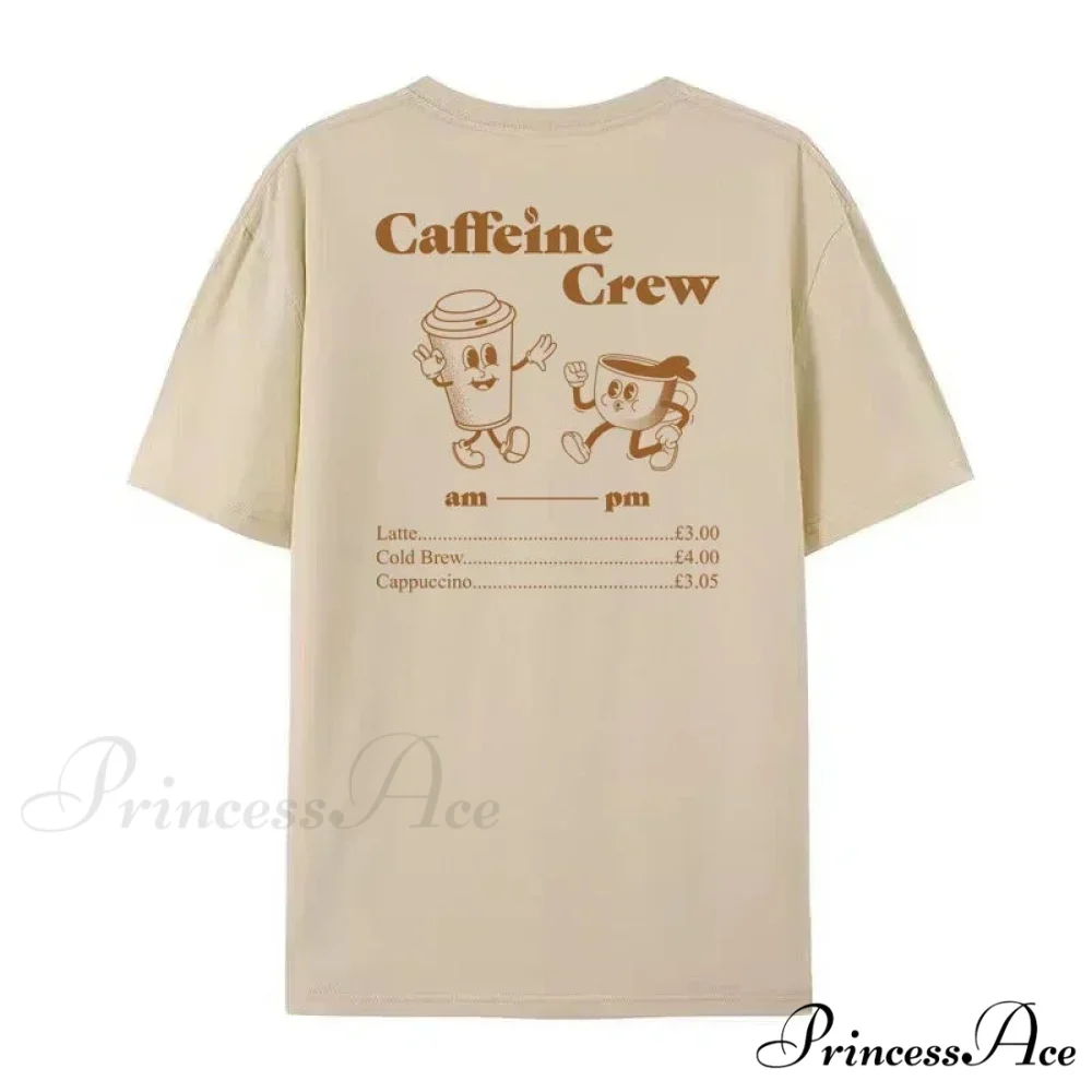 Caffeine Retro Stylish Cartoon Graphic Tees - Image 2