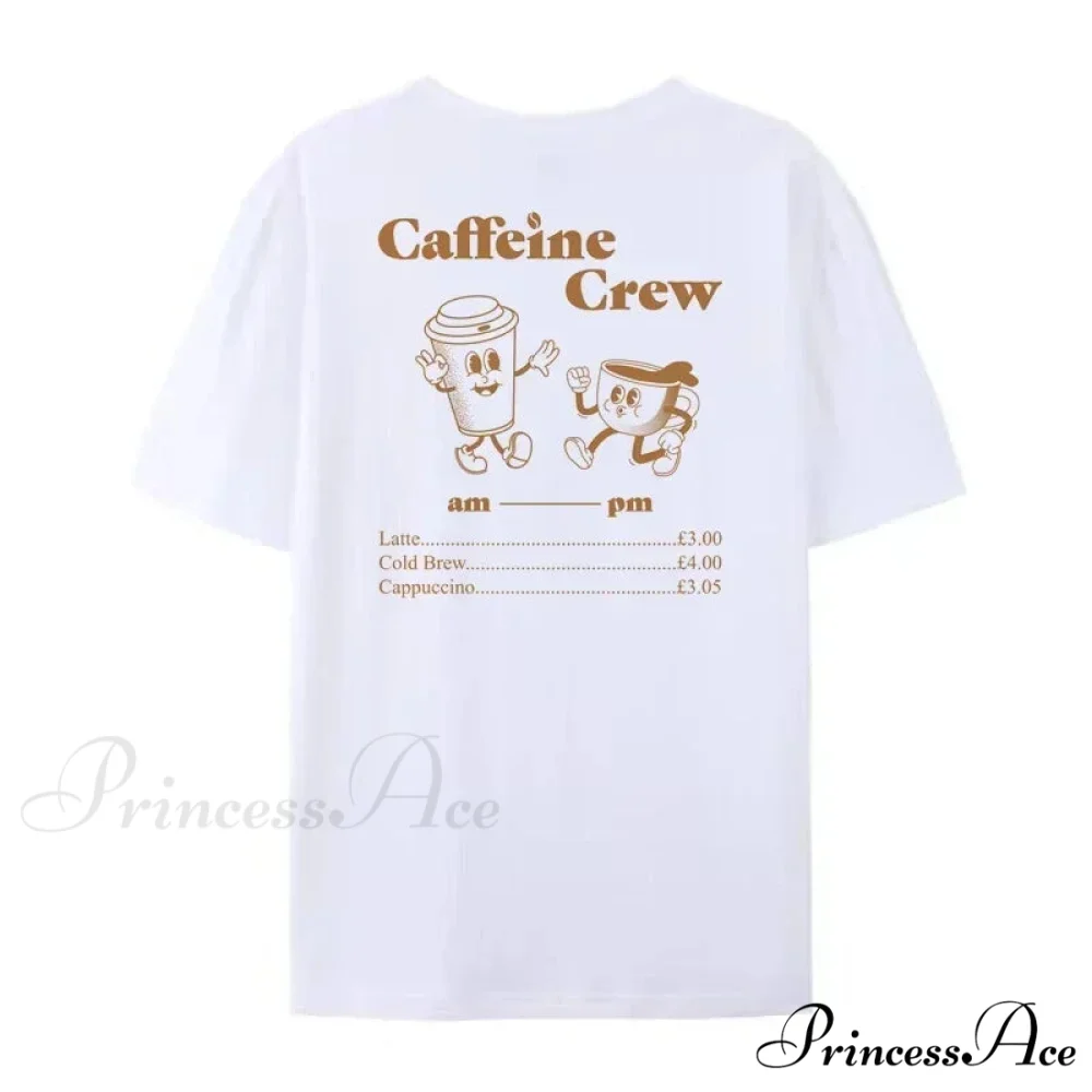 Caffeine Retro Stylish Cartoon Graphic Tees - Image 3