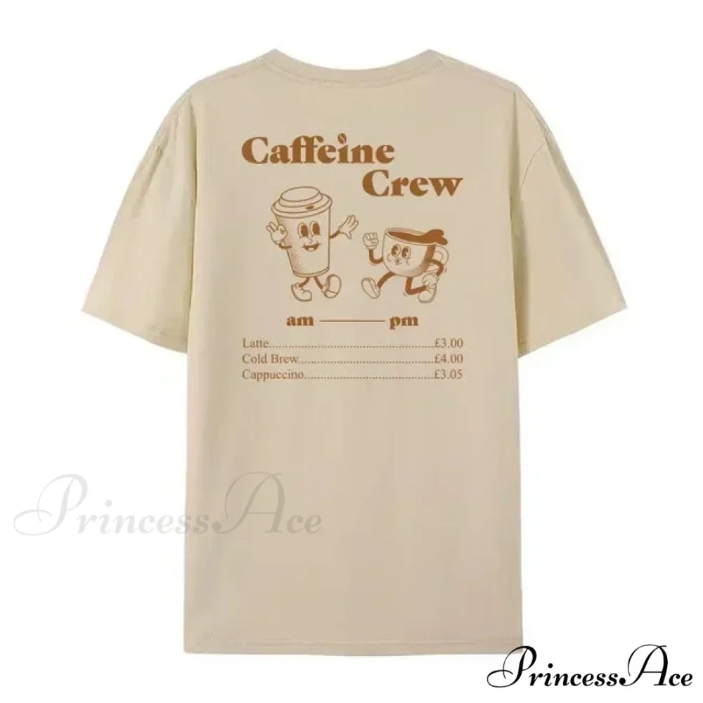 Caffeine Retro Stylish Cartoon Graphic Tees - Image 7