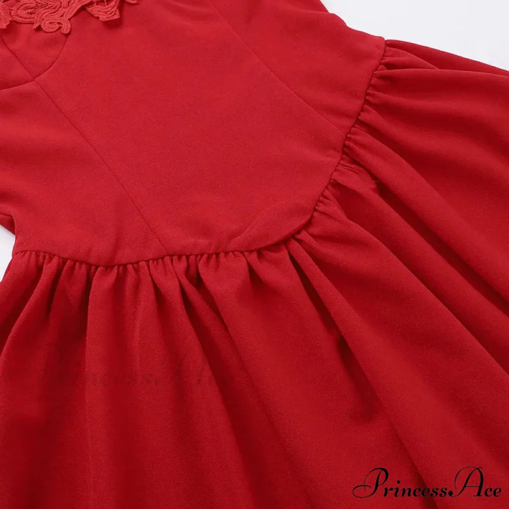 Flower Embroidery Stylish Strapless Mini Dress - Image 13