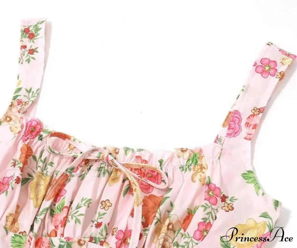 Printed Square Neck Charming Strap Corset Mini Dress - Image 26