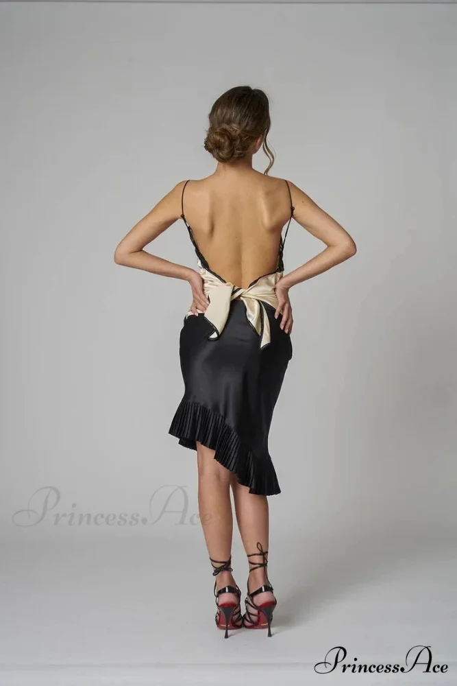 Satin Pleated Stylish Trim Midi Skirt - Image 13