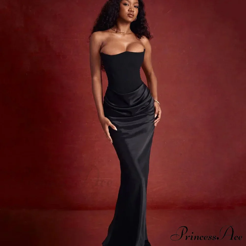 Satin Corset Stylish Maxi Dress - Image 10