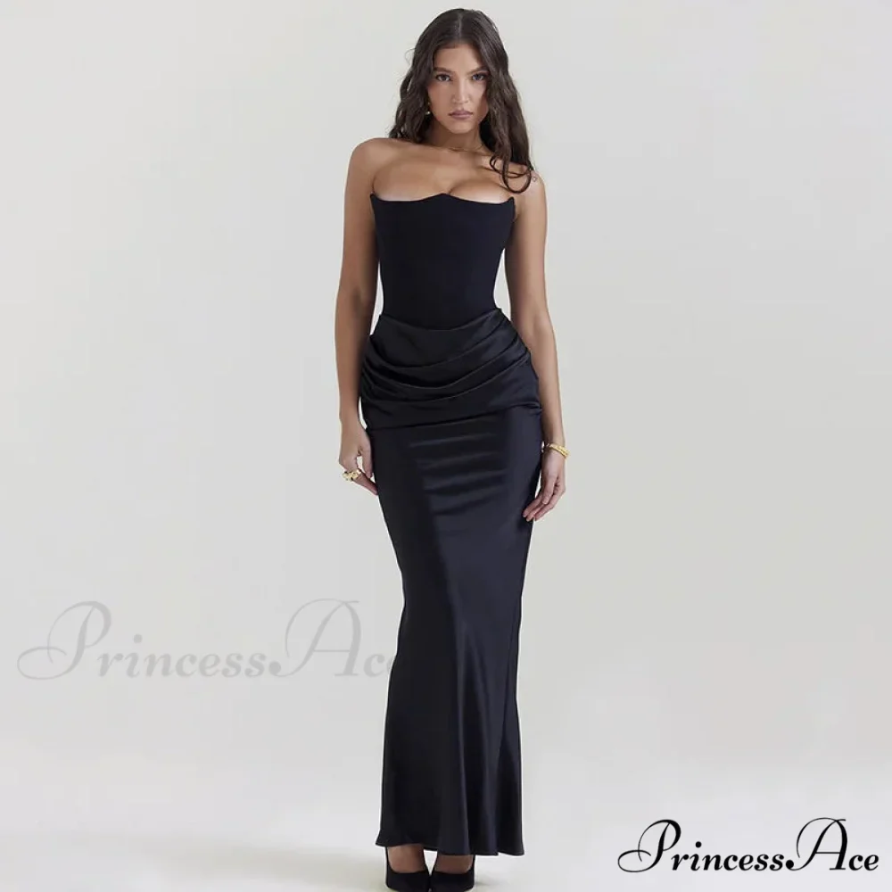 Satin Corset Stylish Maxi Dress - Image 13