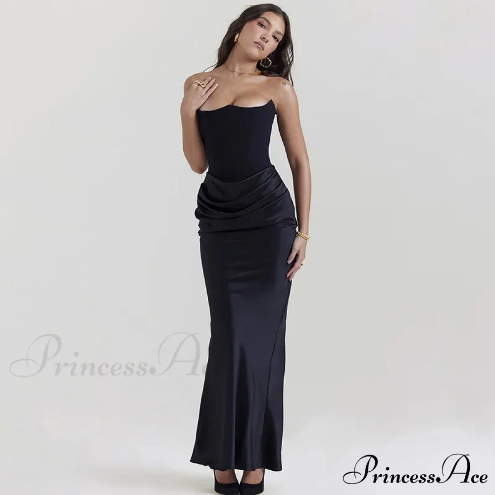 Satin Corset Stylish Maxi Dress - Image 14