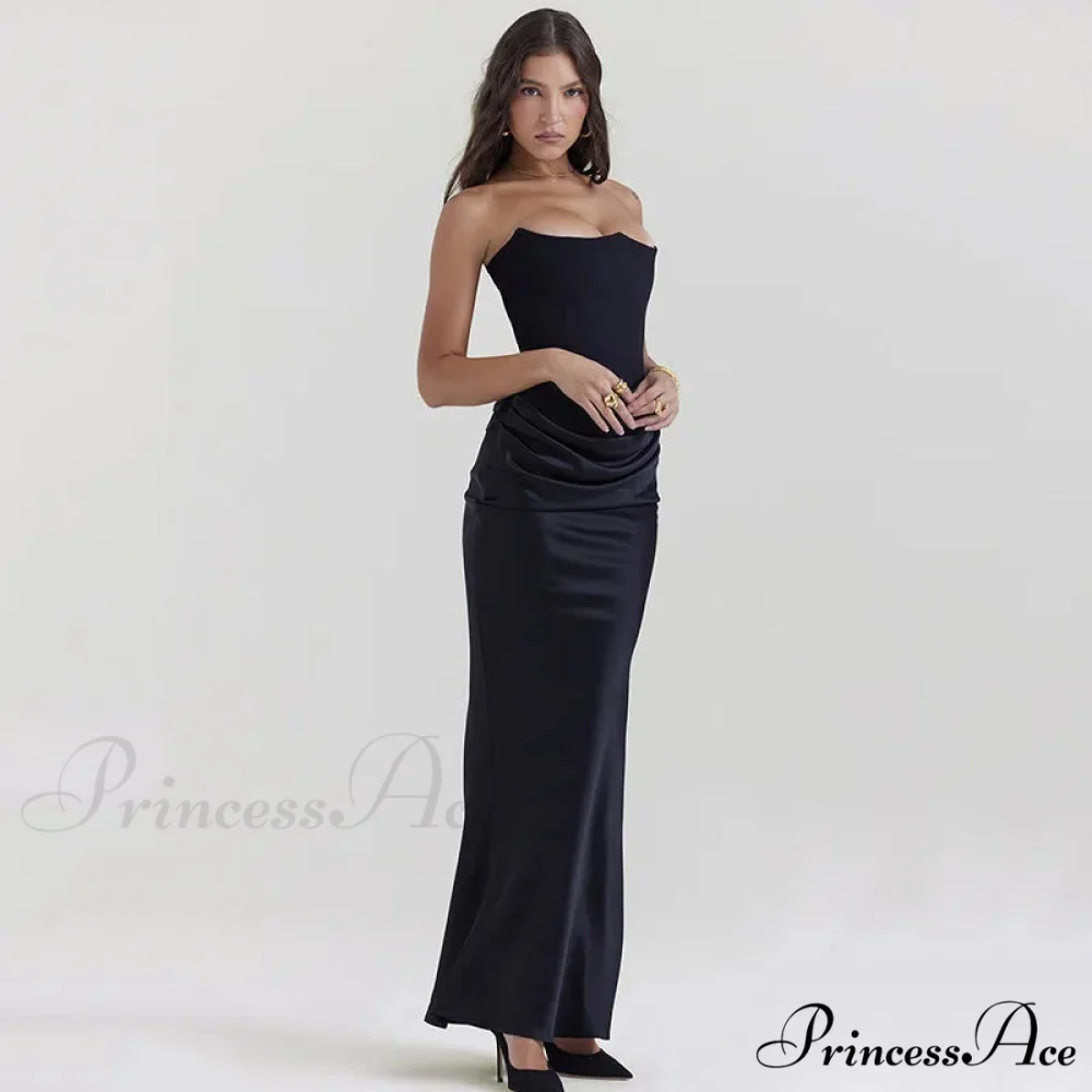 Satin Corset Stylish Maxi Dress - Image 15