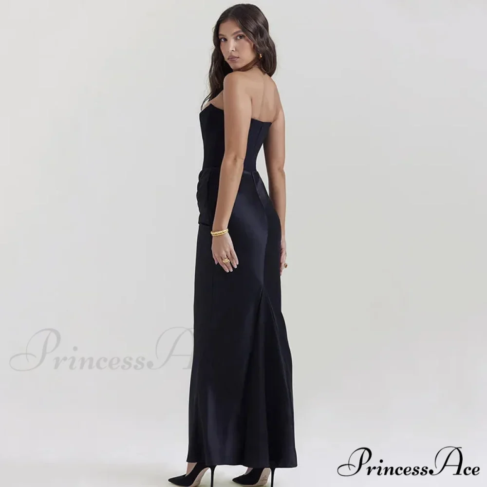 Satin Corset Stylish Maxi Dress - Image 16