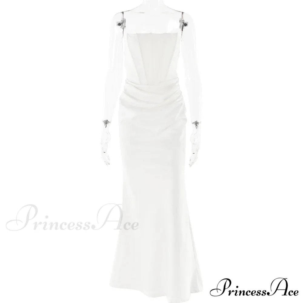 Satin Corset Stylish Maxi Dress - Image 17