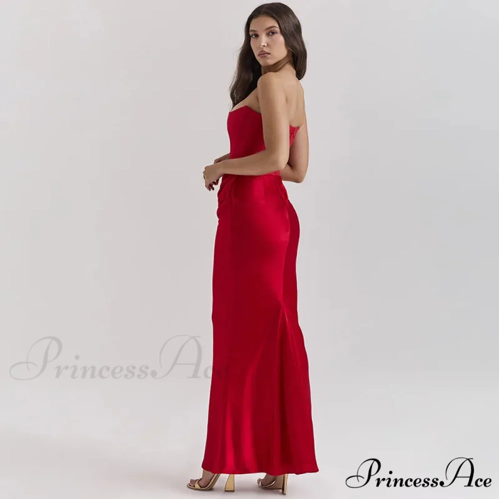 Satin Corset Stylish Maxi Dress - Image 2