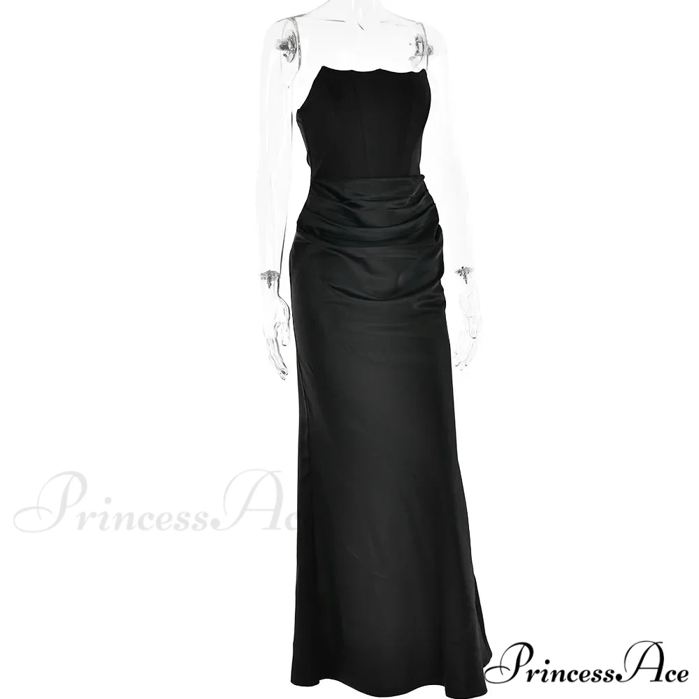 Satin Corset Stylish Maxi Dress - Image 20