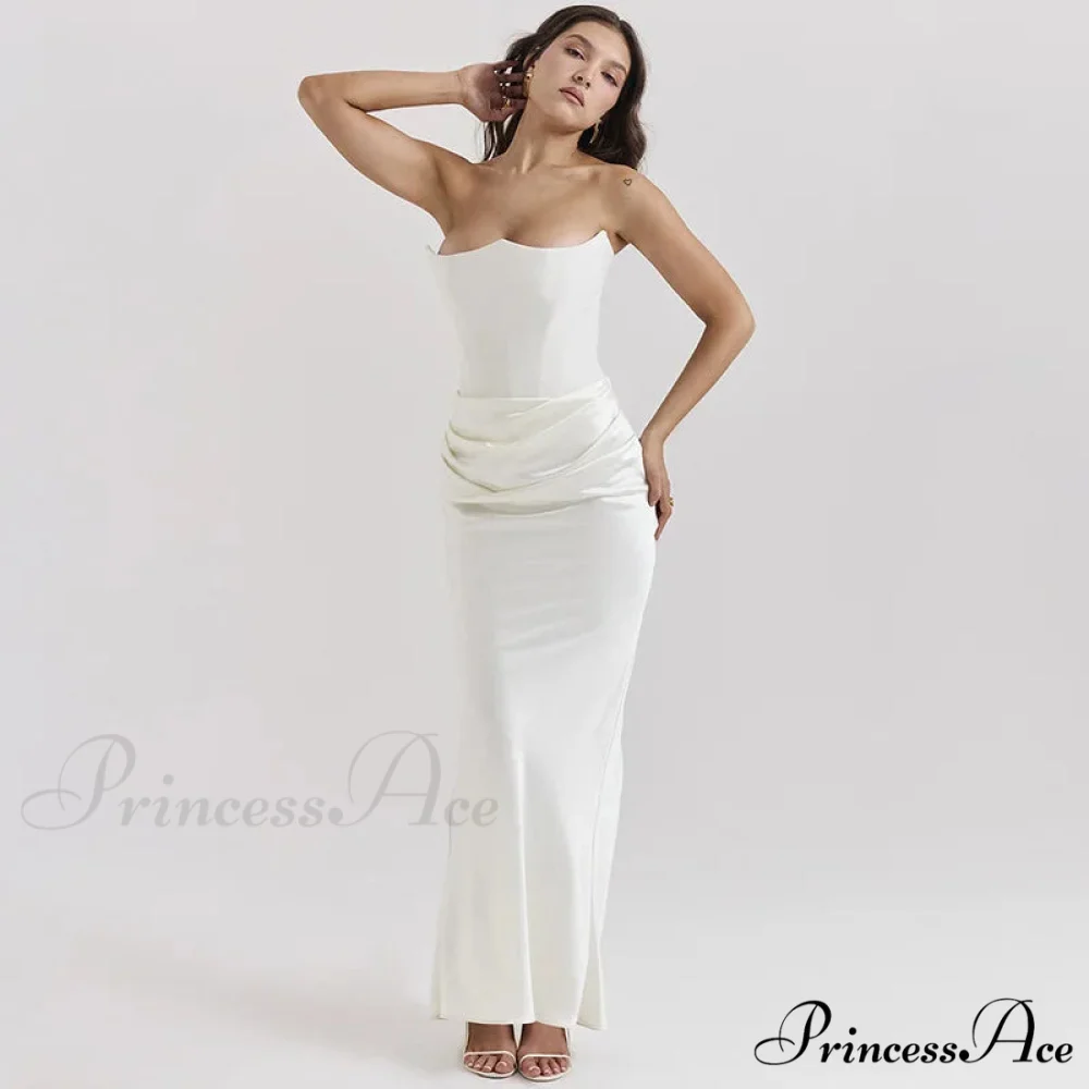 Satin Corset Stylish Maxi Dress - Image 4