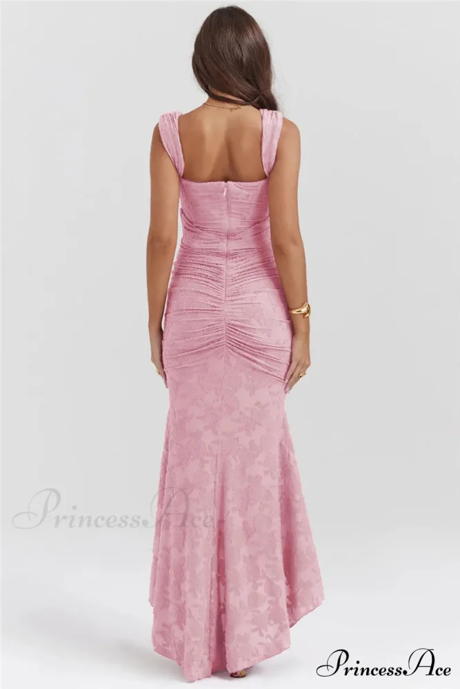 Lace Textured Strap Charming Wrap Midi Dress - Image 14