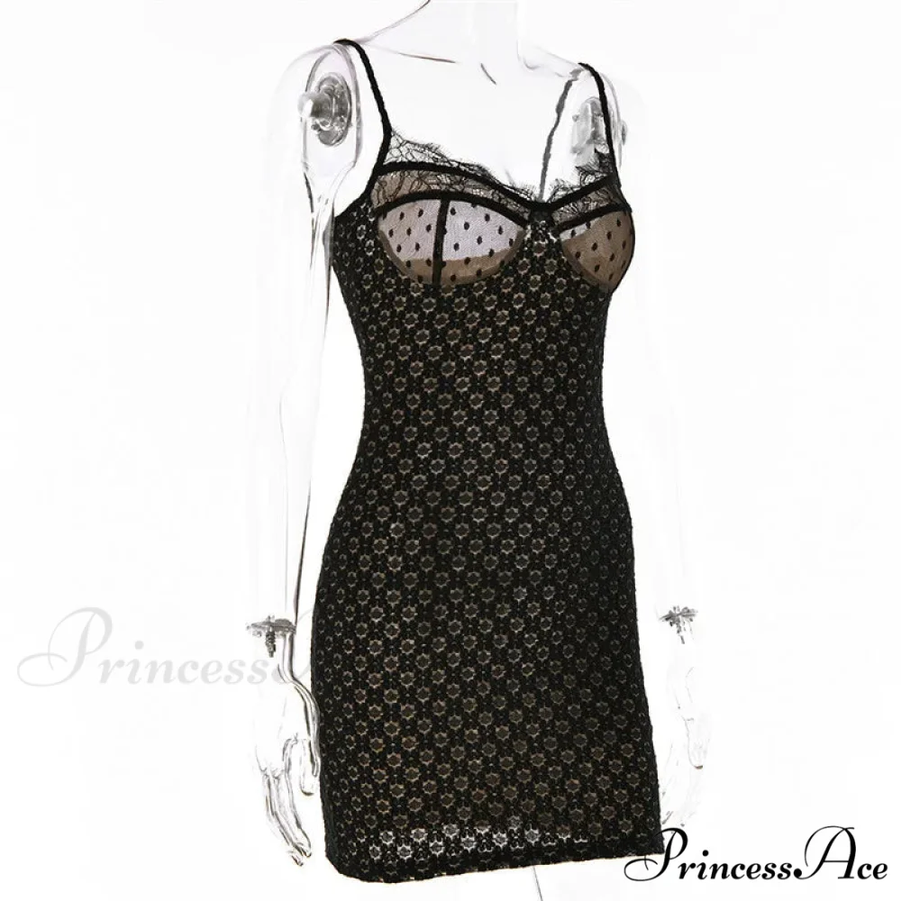 Black Lace Stylish Layered Maxi Dress - Image 12