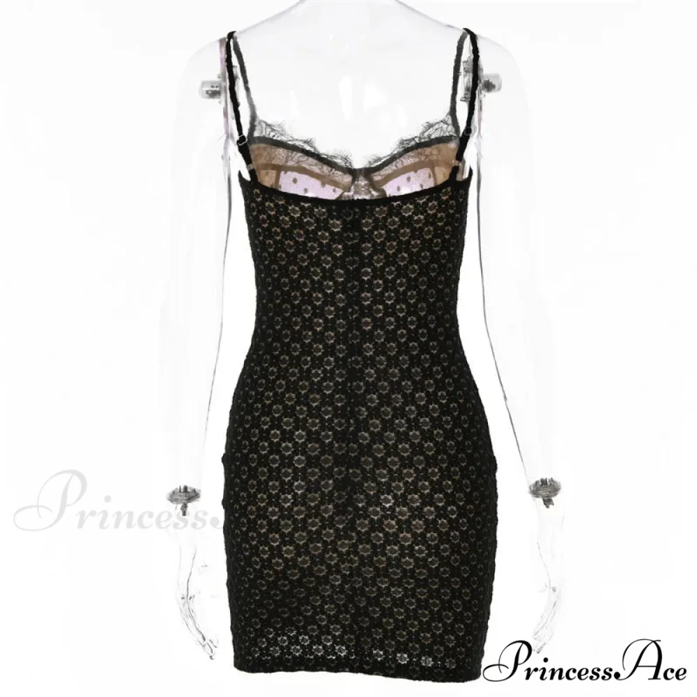 Black Lace Stylish Layered Maxi Dress - Image 14