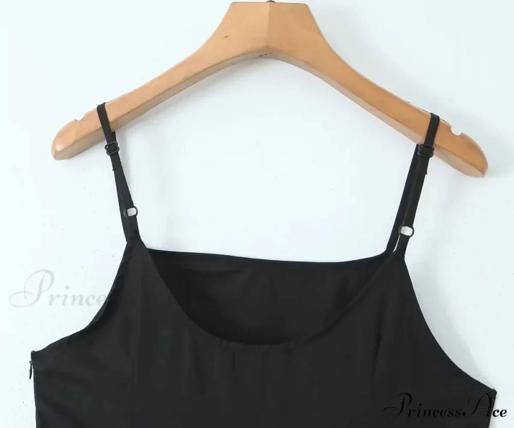 Black Bow Solid Charming Strap Midi Dress - Image 7