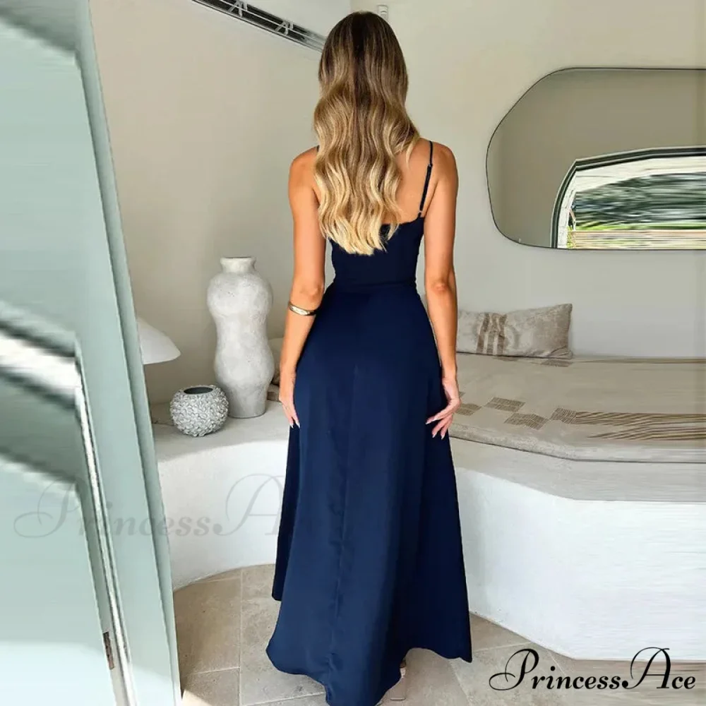 Cami Tie Up Charming Solid Maxi Dress - Image 15