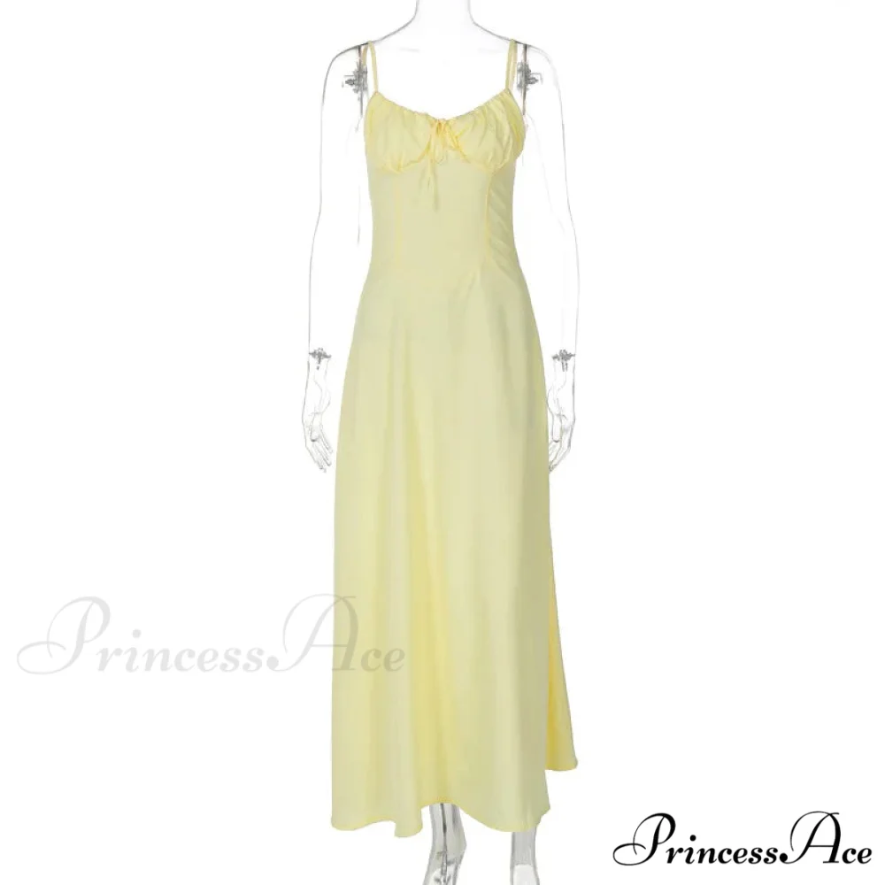 Cami Tie Up Charming Solid Maxi Dress - Image 17