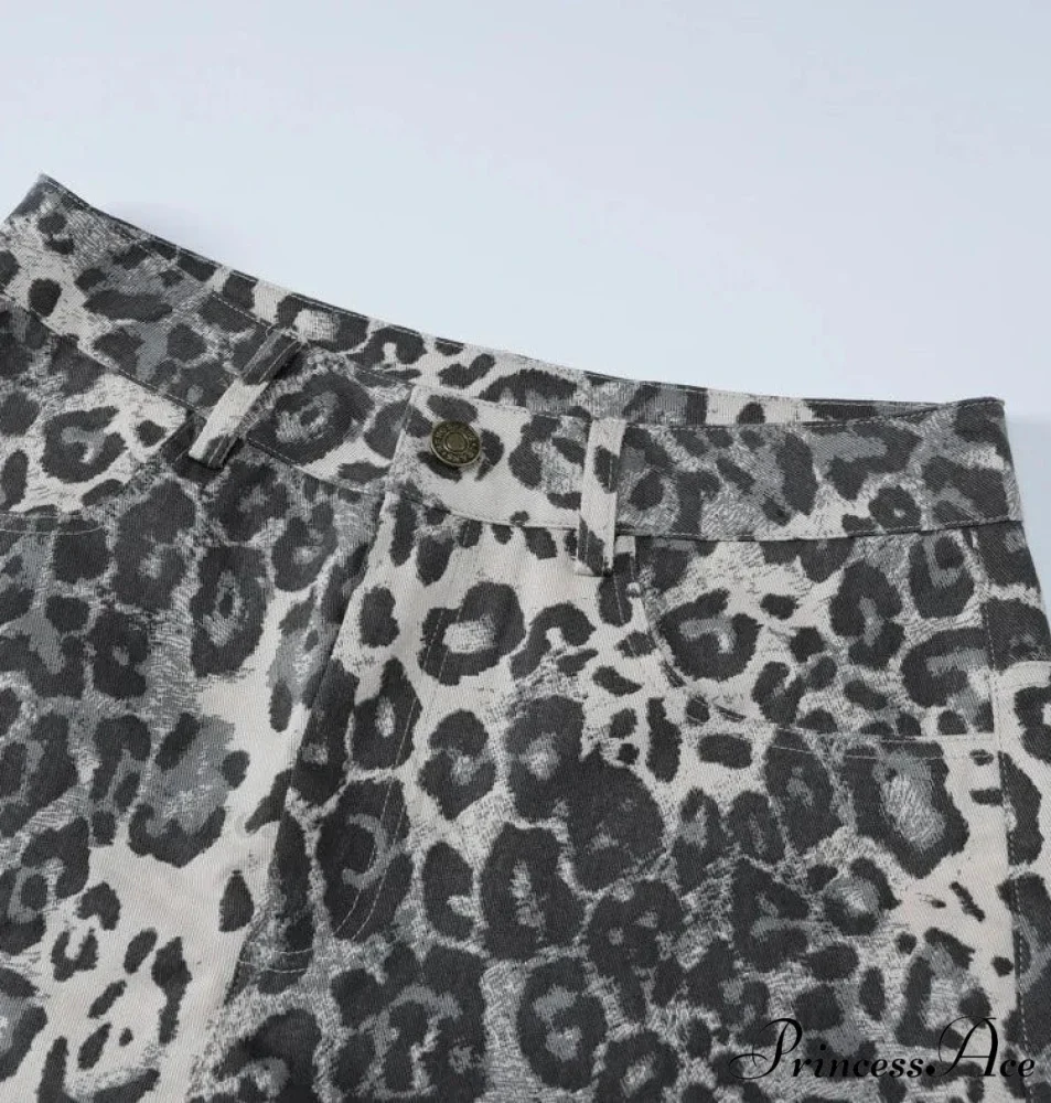 Leopard Print Stylish Straight Trousers - Image 10