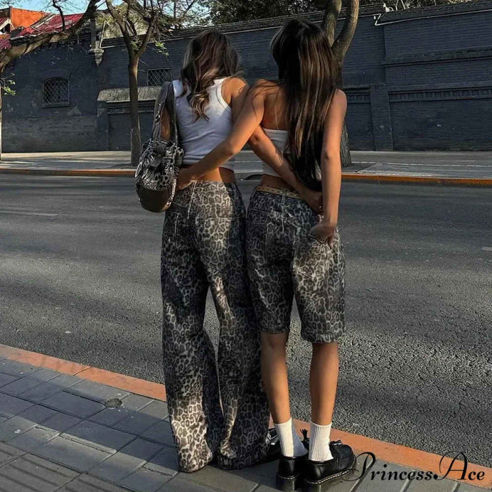 Leopard Print Stylish Straight Trousers - Image 22
