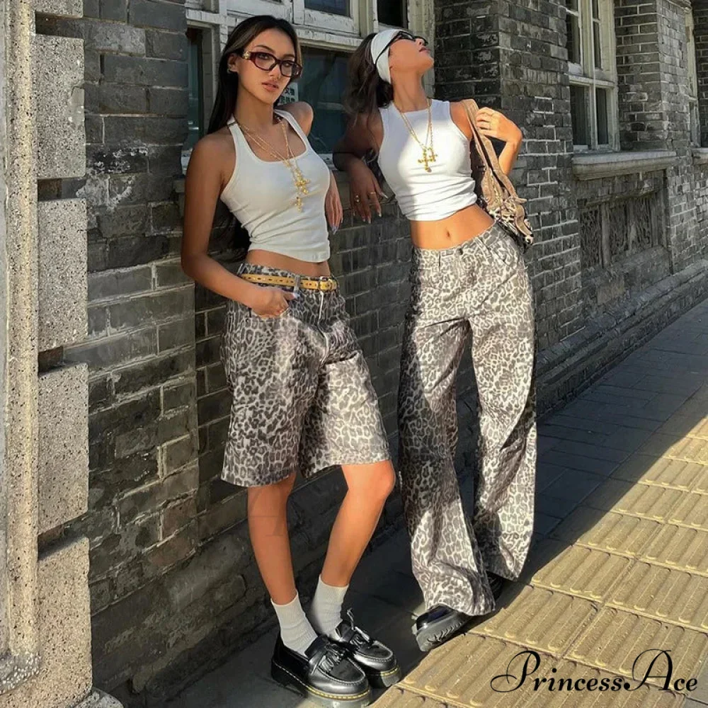 Leopard Print Stylish Straight Trousers - Image 6