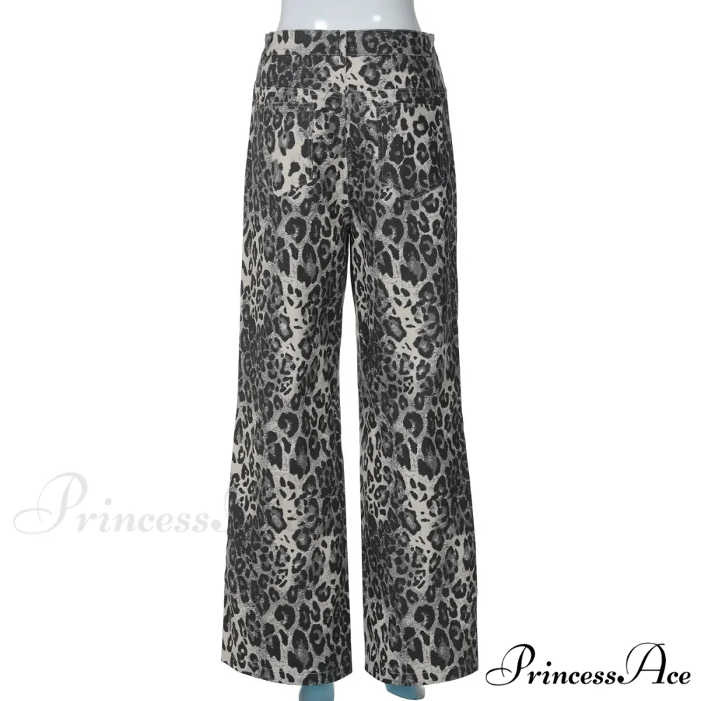 Leopard Print Stylish Straight Trousers - Image 9