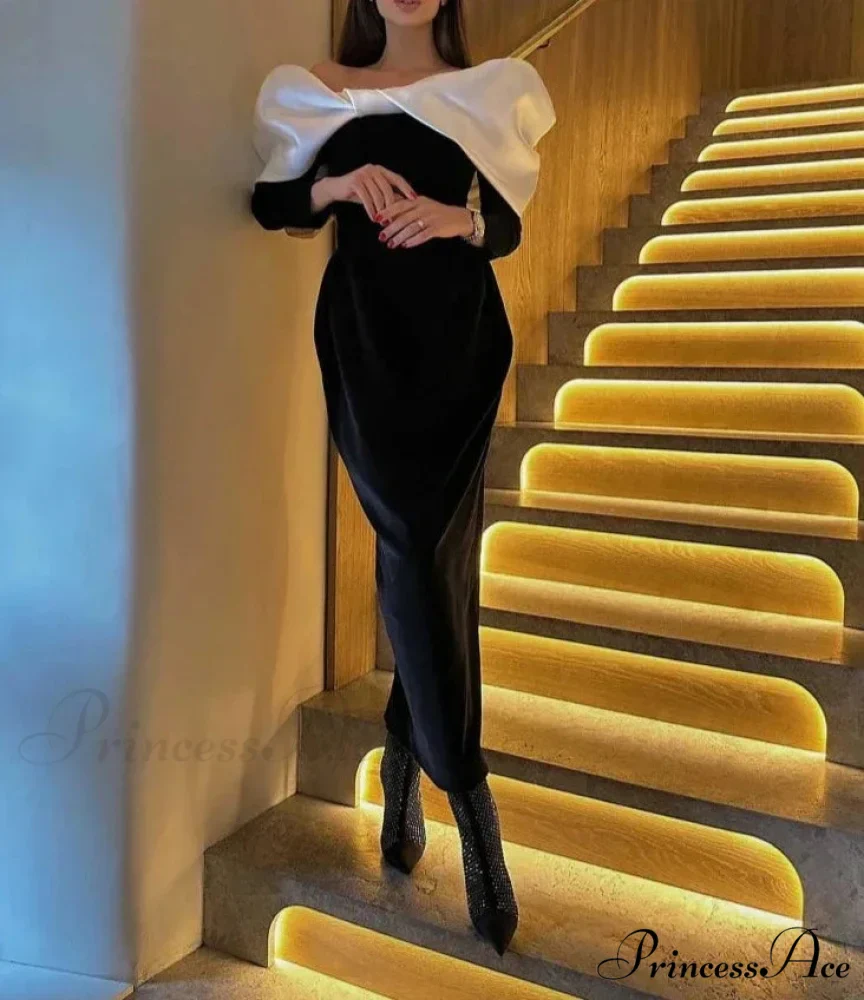 Off Shoulder Satin Charming Long SLeeve Midi Dress - Image 8