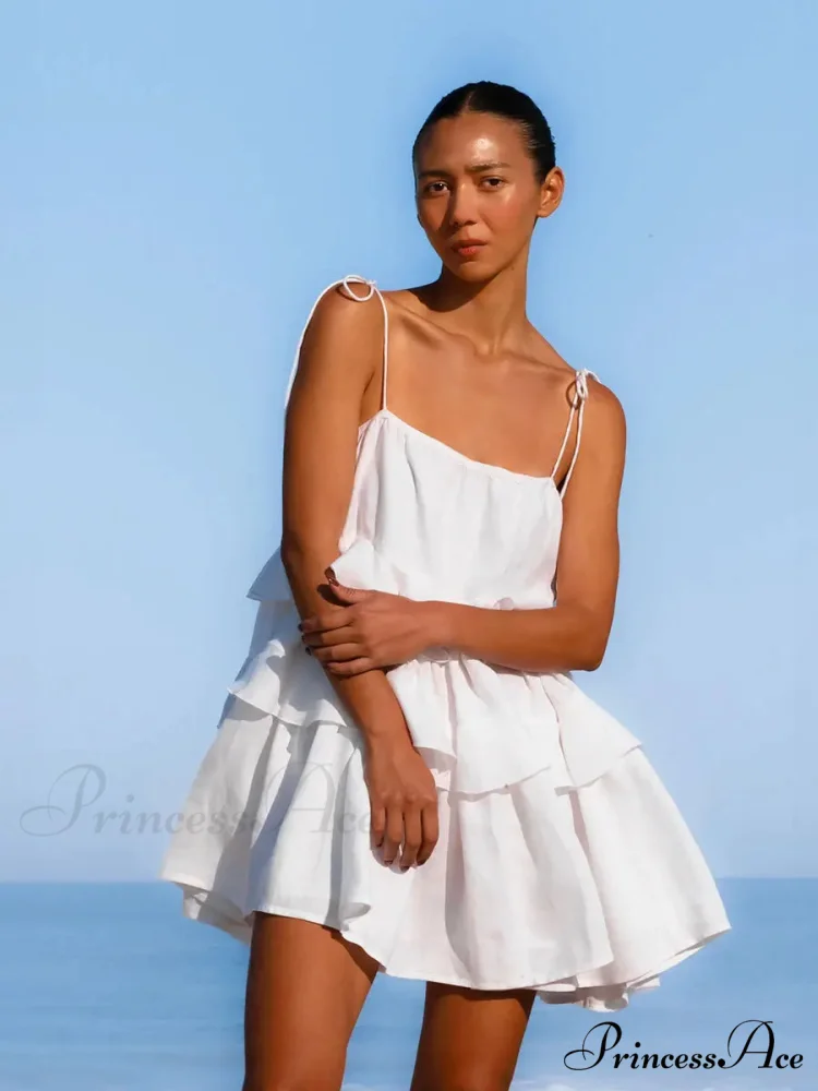 Multi-Tiered Ruffles Stylish Strappy Mini Dress - Image 11