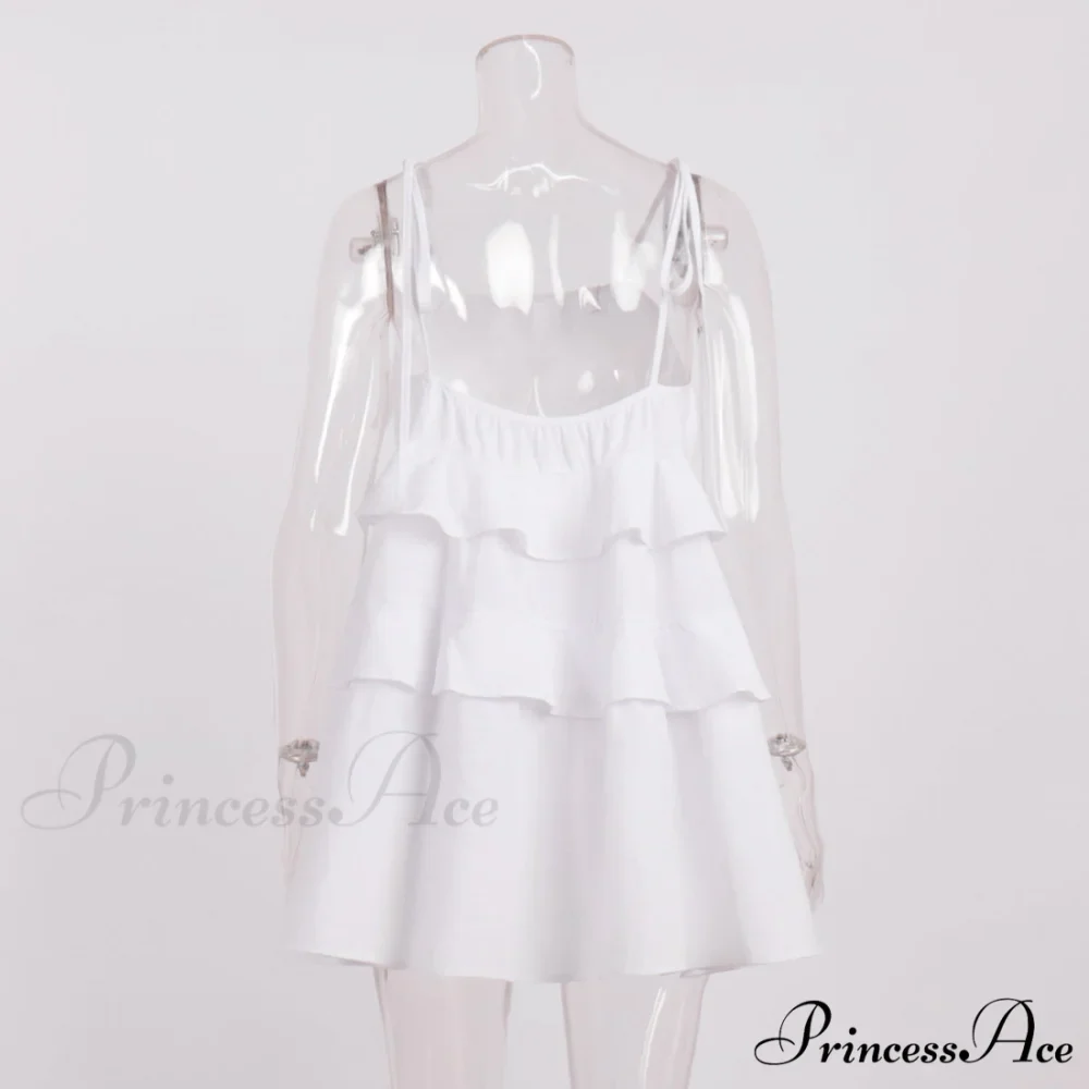 Multi-Tiered Ruffles Stylish Strappy Mini Dress - Image 17