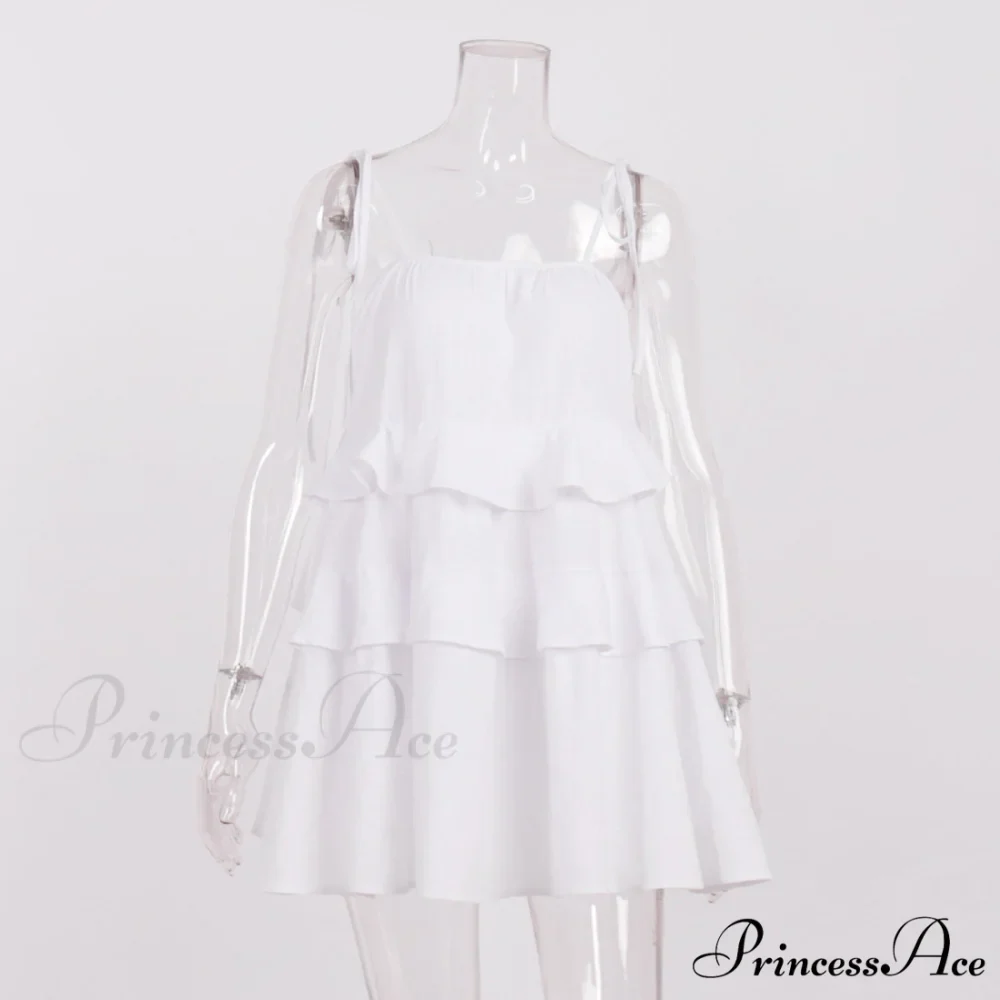 Multi-Tiered Ruffles Stylish Strappy Mini Dress - Image 18
