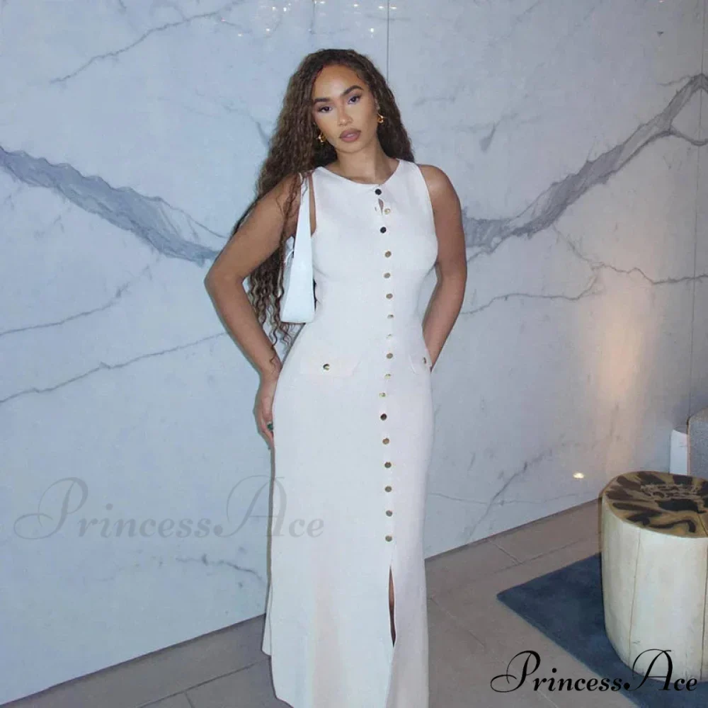 Ribbed Buttoned Stylish Midi Dress - Image 10