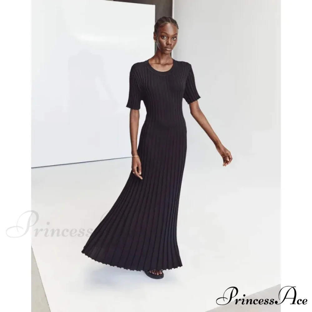 Ribbed Short Stylish Sleeve Maxi Dress&nbsp; - Image 7