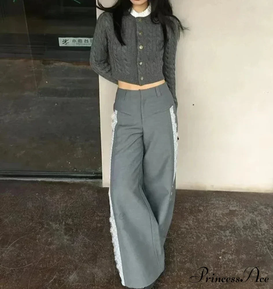 Lace Baggy High Charming Waist Loose Trousers - Image 6