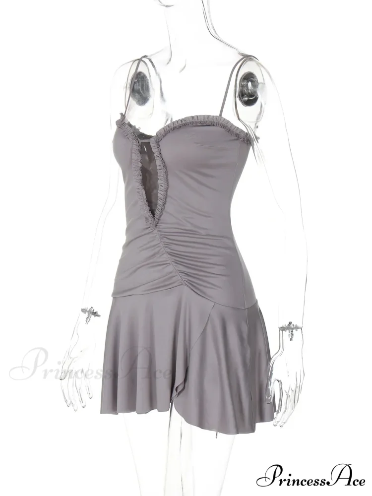 Front Cut Out Charming Cami Mini Dress - Image 10