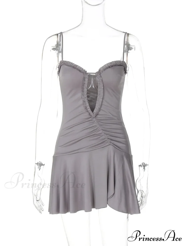 Front Cut Out Charming Cami Mini Dress - Image 9
