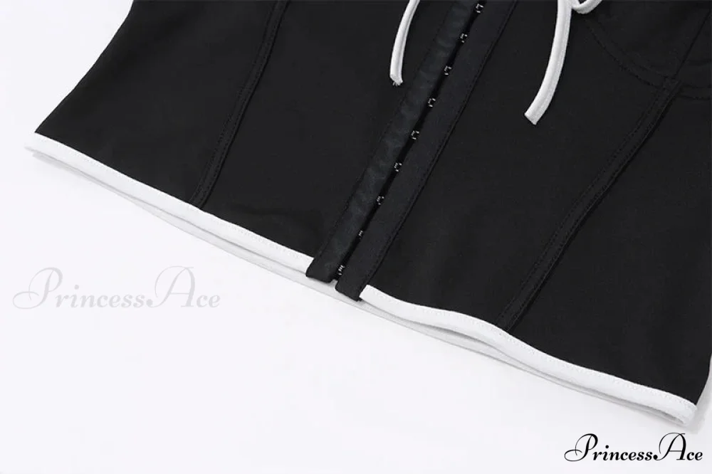 Black Bow Stylish Hook Crop Top - Image 10